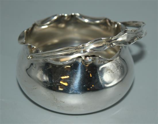 Victorian silver cauldron shaped sugar bowl, Rupert Favell, London 1892